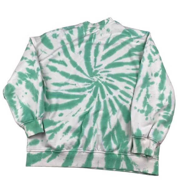 H&M Minnesota Chipmunks Champion Tie Dye Oversized Sweatshirt Light Green Large - Picture 3 of 6